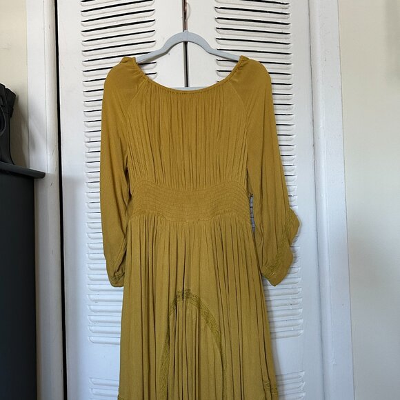 Free People Dixie Maxi Dress in Mustard Yellow, size M - Picture 6 of 7